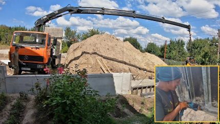 Демонтаж опалубочного оборудования манипулятором