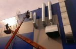 Монтаж вентиляционного оборудования манипулятором